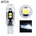 4pcs T10 DC12V /  0.84W / 0.07A / 150LM Car Clearance Light 5LEDs SMD-3030 Lamp Beads with lens (Whi
