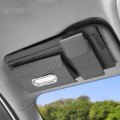 Car Nappa Leather Sun Visor Storage Clip (Grey)