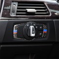 Three Color Carbon Fiber Car Headlight Switch Decorative Sticker for BMW E90 / E92 / E93 2005-2012