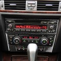 Carbon Fiber Car Central Control CD Panel Decorative Sticker for BMW E90 / E92 2005-2012, Non Naviga
