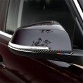 Three Color B Carbon Fiber Car Rearview Mirror Bumper Strip Decorative Sticker for BMW F30 2013-2018
