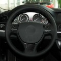 B Edition Carbon Fiber Car Large Steering Wheel Decorative Sticker for BMW 5 Series F10 F18 2011-201