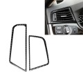 Carbon Fiber Car Side Air Outlet Frame Decorative Sticker for BMW 5 Series F10 2011-2017,Sutible for