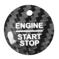 Car Carbon Fiber Engine Start Button Decorative Cover Trim for Ford Focus 2019 (Black)
