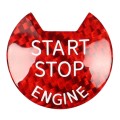 Car Carbon Fiber Engine Start Button Decorative Cover Trim for Nissan / Infiniti (Red)