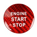 Car Carbon Fiber Engine Start Button Decorative Cover Trim for Lexus NX200 (Red)