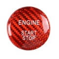 Car Carbon Fiber Red One-click Start Button Decorative Sticker for Mercedes-Benz Left and Right Driv