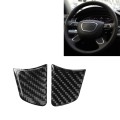 Car Carbon Fiber Steering Wheel Button Decorative Sticker for Audi A6 S6 C7 A7 S7 4G8 2012-2018, Lef