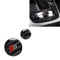 Car Carbon Fiber Multimedia Knob Decorative Sticker for Audi A6 S6 C7 A7 S7 4G8 2012-2018, Left and