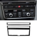Car Carbon Fiber Solid Color Air Conditioning CD Panel Decorative Sticker for Audi A6 2005-2011, Lef