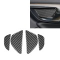 4 PCS Car Carbon Fiber Inner Door Bowl Decorative Stickers for Volvo V60 2010-2017 / S60 2010-2018,