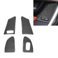 4 PCS Car Carbon Fiber Window Lifting Button Decorative Stickers for Volvo V60 / XC60 2010-2017 / S