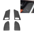 4 PCS Car Carbon Fiber Window Lifting Button Decorative Stickers for Volvo V60 / XC60 2010-2017 / S6