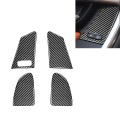 4 PCS Car Carbon Fiber Window Lifting Button Decorative Stickers for Volvo V60 / XC60 2010-2017 / S6