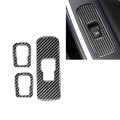 3 PCS Car Carbon Fiber Window Lifting Button Decorative Stickers for Volvo V60 2010-2017 / S60 2010-