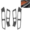 4 PCS Car Carbon Fiber Window Lifting Panel Decorative Stickers for Volvo V60 2010-2017 / S60 2010-2