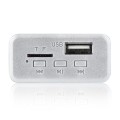 Car 12V Audio MP3 Player Decoder Board FM Radio TF Card USB AUX, with Bluetooth(White)