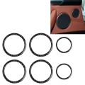 6 in 1 Car Carbon Fiber Solid Color Horn Ring Decorative Sticker for BMW 2008-2013 E70 / 2008-2014 E