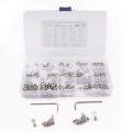 320 PCS 304 Stainless Steel Screws and Nuts Hex Socket Head Cap Screws Gasket Wrench Assortment Set