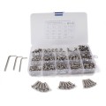 500 PCS 304 Stainless Steel Screws and Nuts Hex Socket Head Cap Screws Gasket Wrench Assortment Set
