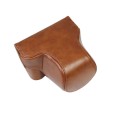 PU Leather Camera Full Body Case Bag with Strap for FUJIFILM X-A7 / X-A20 (15-55mm Lens) (Brown)