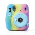 Rainbow Soft Silicone Protective Case for Fujifilm Instax mini 11 (Dark Blue)