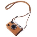 For FUJIFILM instax mini Evo Full Body Camera Genuine Leather Case Bag with Strap(Brown)