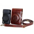 Full Body Camera PU Leather Case Bag with Strap for Ricoh GR / GRII / GRIII, Casio ZR1200 / ZR1500/