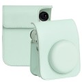 For FUJIFILM instax mini 12 Full Body Leather Case Camera Bag with Strap (Green)