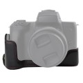 1/4 inch Thread PU Leather Camera Half Case Base for Canon EOS M50 / M50 Mark II (Black)