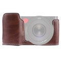 1/4 inch Thread PU Leather Camera Half Case Base for Leica TL (Typ 701) (Coffee)
