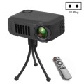 A2000 Portable Projector 800 Lumen LCD Home Theater Video Projector, Support 1080P, EU Plug (Black)