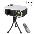 A2000 Portable Projector 800 Lumen LCD Home Theater Video Projector, Support 1080P, EU Plug (White)