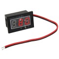 V40D 2 Wires Red Light Display Mini Waterproof IPX4 Digital Voltage Meter, Measure Voltage: DC 15-12