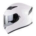Soman SM-960 Motorcycle Electromobile Full Face Helmet Double Lens Protective Helmet(White with Silv