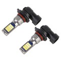 9005 2 PCS DC12-24V / 8.6W Car Double Colors Fog Lights with 24LEDs SMD-3030 & Constant Current, Bag