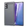 For Samsung Galaxy Note20 Brushed Texture Carbon Fiber TPU Case (Grey)