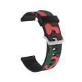 20mm For Fossil Mens Sport Camouflage Silicone  Watch Band with Silver Buckle(1)