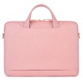 For 15-15.6 inch Laptop Multi-function Laptop Single Shoulder Bag Handbag(Pink)