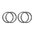 4 PCS Car Carbon Fiber Door Horn Ring Decorative Sticker for Mercedes-Benz C Class W205 C180 C200 C3