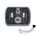 7 inch(5X7)/(7X6) H4 DC 9V-30V 3500LM 35W Car Square Shape LED Headlight Lamps for Jeep Wrangler
