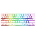 HXSJ V700 61 Keys RGB Lighting Gaming Wired Keyboard (White)