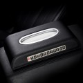 Universal Car Tissue Box with Temporary Parking Phone Number Card(Black)