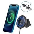 Mriowiz M-2002W 15W 360-degree Rotating MagSafe Magnetic Car Wireless Charger for iPhone 12 Series,