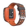 For Garmin Forerunner 310XT Two-color Silicone Watch Band(Grey Orange)