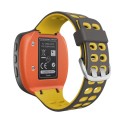 For Garmin Forerunner 310XT Two-color Silicone Watch Band(Grey Yellow)