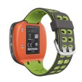 For Garmin Forerunner 310XT Two-color Silicone Watch Band(Grey Green)