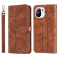 For Xiaomi Mi 11 Life of Tree Embossing Pattern Horizontal Flip Leather Case with Holder & Card Slot