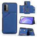 For Xiaomi Poco M3 / Redmi Note 9 4G Skin Feel PU + TPU + PC Back Cover Shockproof Case with Card Sl