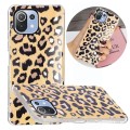For Xiaomi Mi 11 Lite Electroplating TPU Protective Case(Leopard Texture)